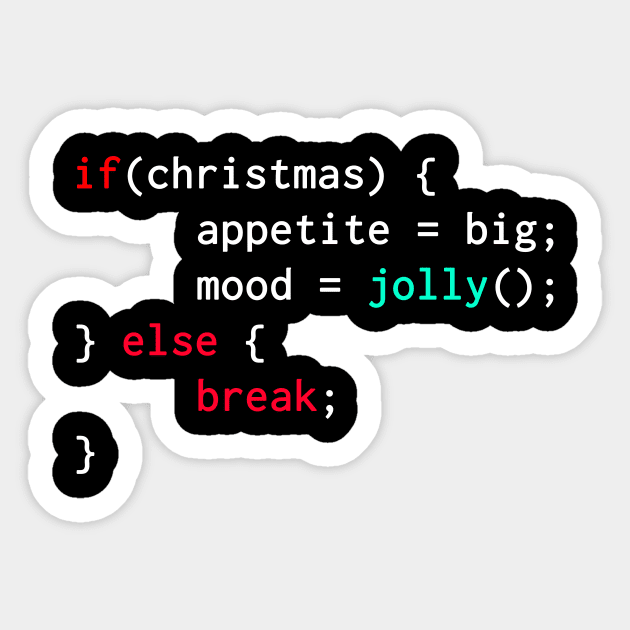 Funny Programming Christmas Sticker by jopska